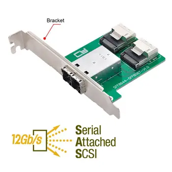ChenYang Mini SAS HD SFF-8644 с двумя портами для подключения внутреннего адаптера Mini SAS SFF-8087 PCBA с Низкопрофильным кронштейном