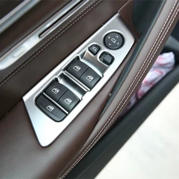Для BMW 5 серии G30 2017 2018 ABS матовое LHD, дверное и оконное стекло автомобиля, подъемный переключатель, отделка крышки, аксессуары для укладки автомобилей 4 шт.