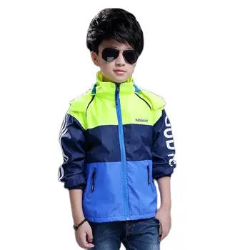 Новая весенне-осенняя куртка из полиэстера для мальчика, корейская версия, Модная спортивная водонепроницаемая и дышащая детская одежда