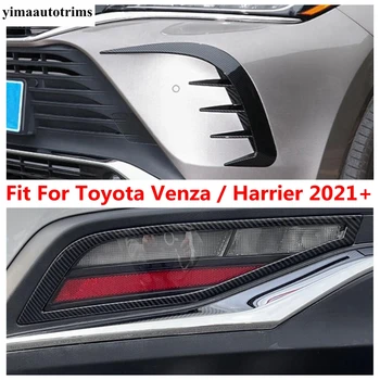 Планки передней решетки Радиатора, Ножевая накладка/Накладка для бровей заднего противотуманного фонаря, аксессуары ABS для Toyota Venza/Harrier 2021-2023